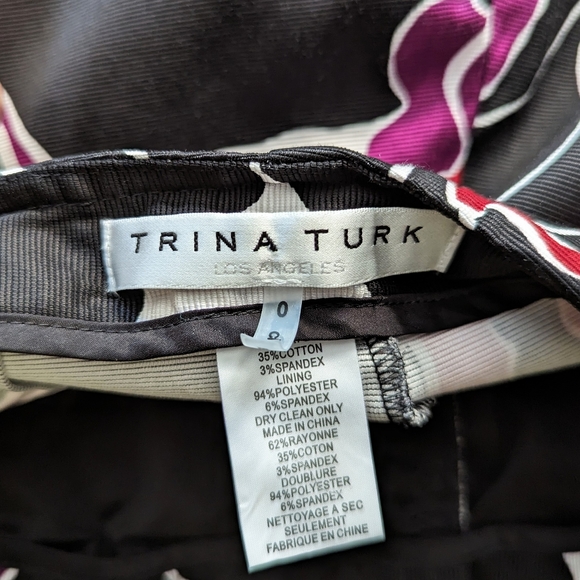 TRINA TURK varvara lady day orchid slim faille pants 0 - Picture 11 of 11
